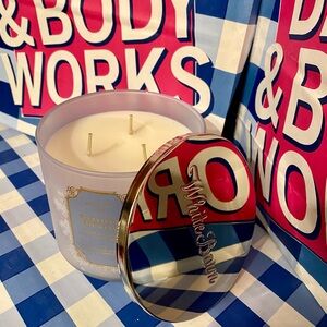 Eucalyptus Snowfall 3 wick candle Bath & Body Works White Barn NEW 14.5oz